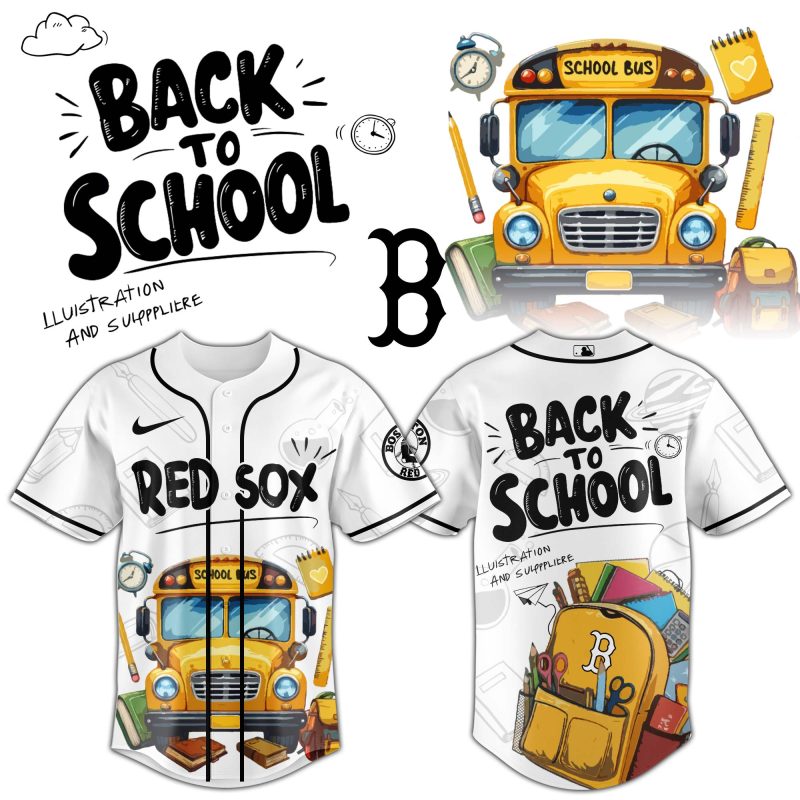 Boston Red Sox MLB x Back To School Personalized Baseball Jersey For Fans