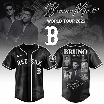 Boston Red Sox MLB x Bruno Mars at Park MGM Personalized Baseball Jersey For Fans