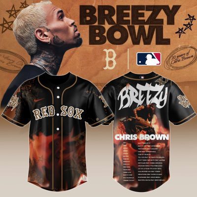 Boston Red Sox MLB x Chris Brown Breezy Bowl XX Stadium World Tour Personalized Baseball Jersey For Fans
