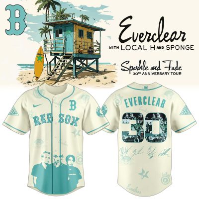 Boston Red Sox MLB x Everclear 30th Anniversary Tour Personalized Baseball Jersey For Fans