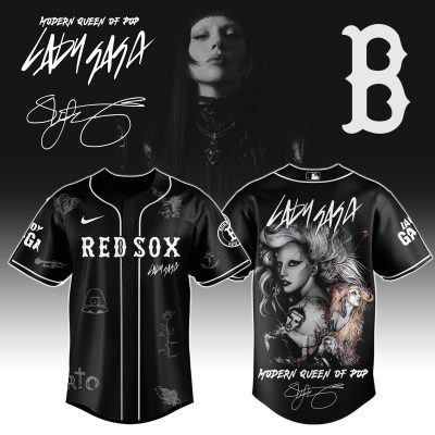 Boston Red Sox MLB x Lady Gaga The Mayhem Ball Tour Personalized Baseball Jersey For Fans