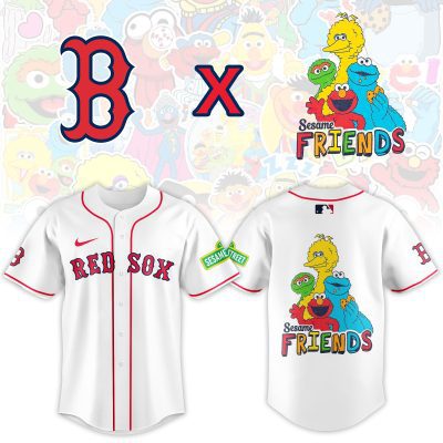 Boston Red Sox MLB x Sesame Street Night Personalized Baseball Jersey For Fans
