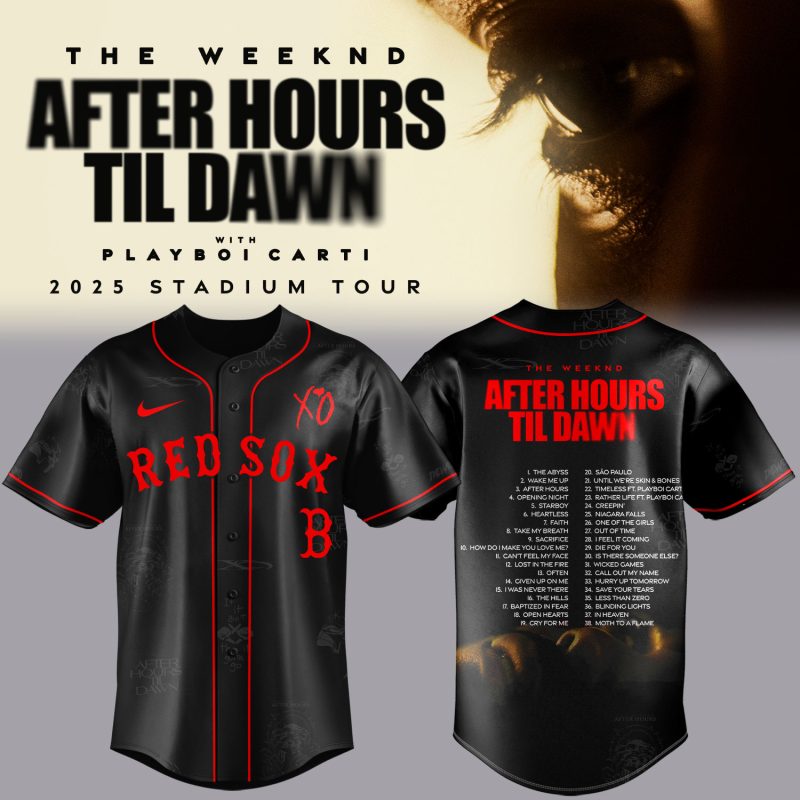 Boston Red Sox x The Weeknd After Hours Til Dawn 2025 Baseball Jersey