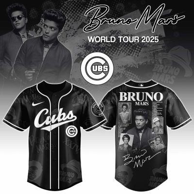 Chicago Cubs MLB x Bruno Mars at Park MGM Personalized Baseball Jersey For Fans