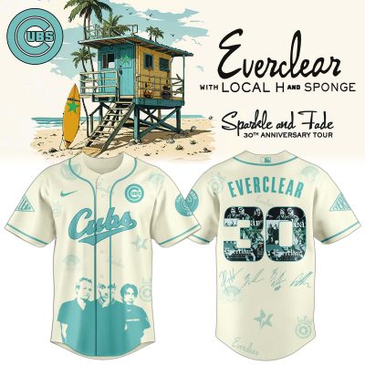 Chicago Cubs MLB x Everclear 30th Anniversary Tour Personalized Baseball Jersey For Fans