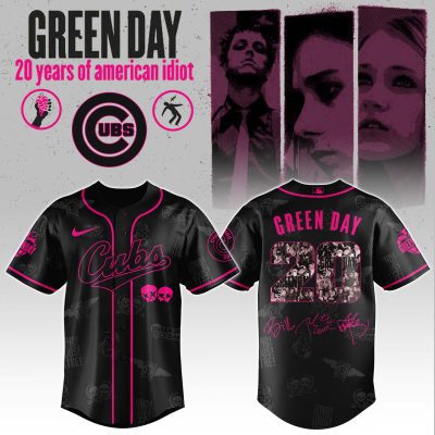 Chicago Cubs MLB x Green Day 20th Anniversary Tour Personalized Baseball Jersey For Fans