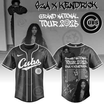 Chicago Cubs MLB x Kendrick Lamar x SZA Grand National Tour Personalized Baseball Jersey For Fans