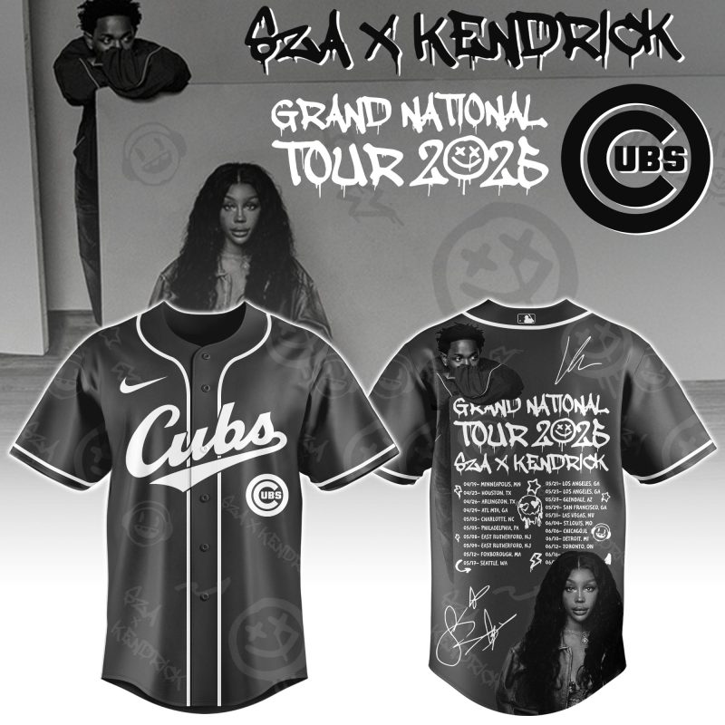 Chicago Cubs MLB x Kendrick Lamar x SZA Grand National Tour Personalized Baseball Jersey For Fans