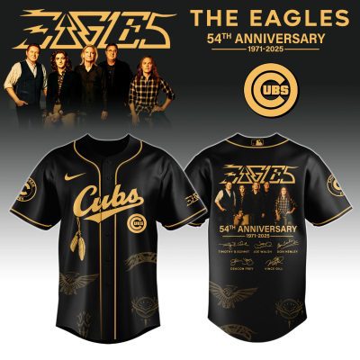 Chicago Cubs MLB x The Eagles 54th Anniversary Tour Personalized Baseball Jersey For Fans
