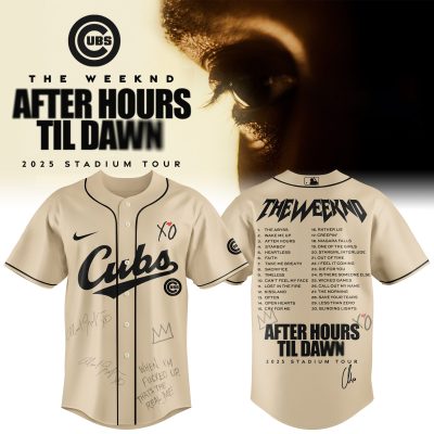 Chicago Cubs MLB x The Weeknd After Hours Til Dawn Personalized Baseball Jersey For Fans