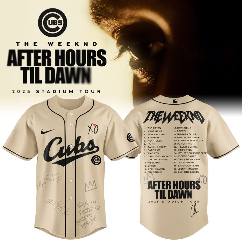 Chicago Cubs MLB x The Weeknd After Hours Til Dawn Personalized Baseball Jersey For Fans