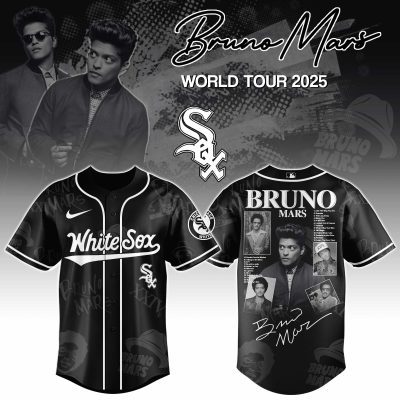 Chicago White Sox MLB x Bruno Mars at Park MGM Personalized Baseball Jersey For Fans