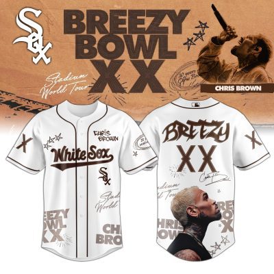 Chicago White Sox MLB x Chris Brown Breezy Bowl XX Stadium World Tour Personalized Baseball Jersey For Fans