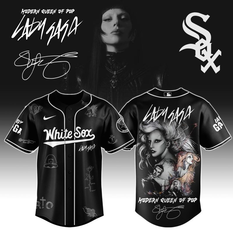 Chicago White Sox MLB x Lady Gaga The Mayhem Ball Tour Personalized Baseball Jersey For Fans