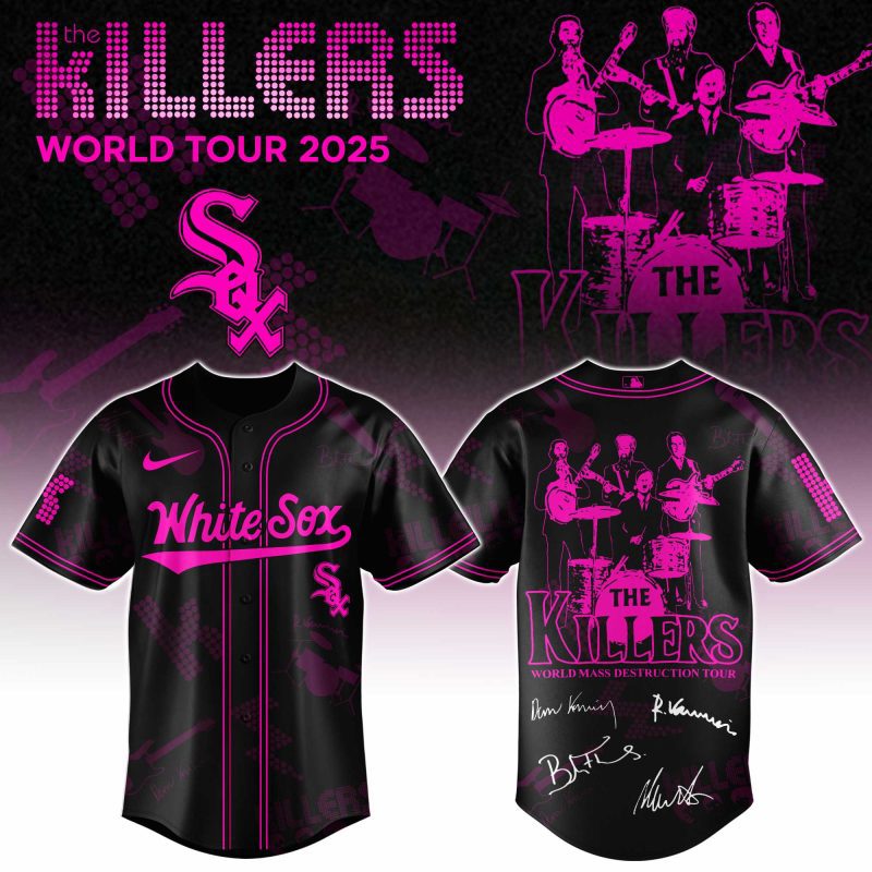 Chicago White Sox MLB x The Killers 24th Anniversary Tour Personalized Baseball Jersey For Fans