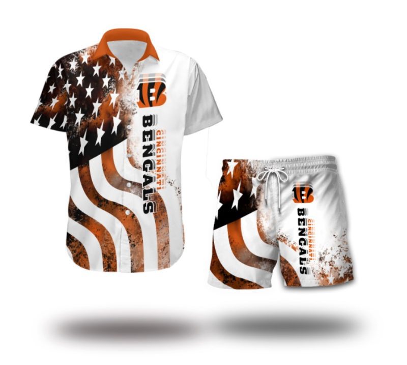 Cincinnati Bengals Combo Hawaiian Shirt and Shorts AHS1230