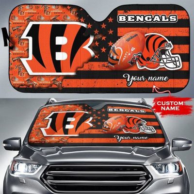 Cincinnati Bengals Personalized Car Auto Windshield Sun Shade WSS1035