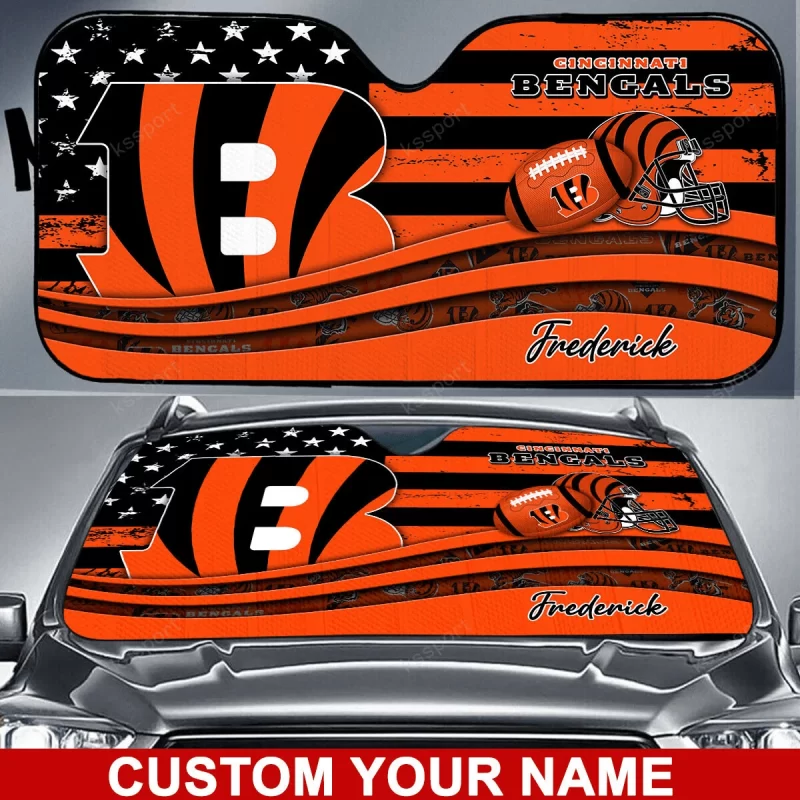 Cincinnati Bengals Personalized Car Auto Windshield Sun Shade WSS1267