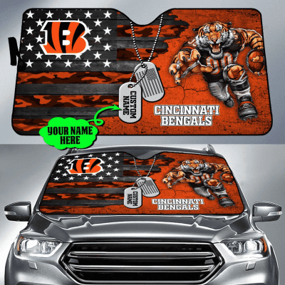 Cincinnati Bengals Personalized Car Auto Windshield Sun Shade WSS1281