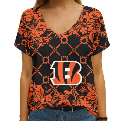 Cincinnati Bengals V-neck Women T-shirt VNT1095