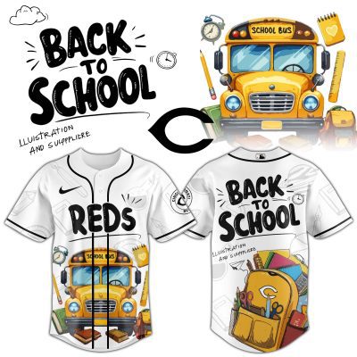 Cincinnati Reds MLB x Back To School Personalized Baseball Jersey For Fans
