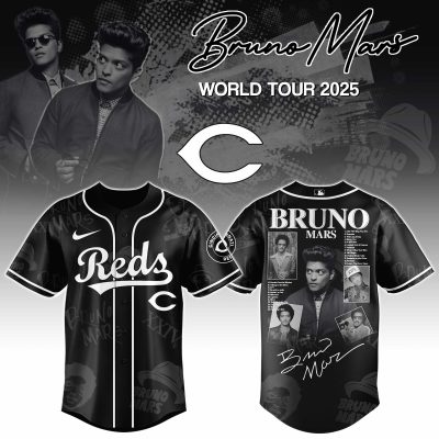 Cincinnati Reds MLB x Bruno Mars at Park MGM Personalized Baseball Jersey For Fans