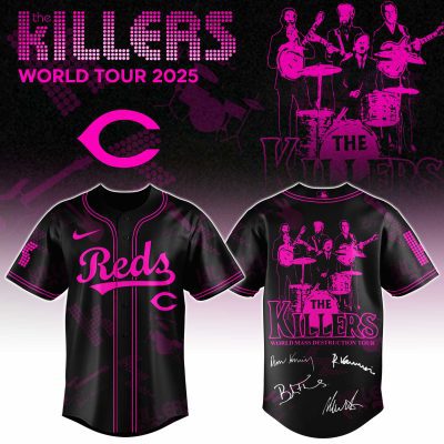 Cincinnati Reds MLB x The Killers 24th Anniversary Tour Personalized Baseball Jersey For Fans