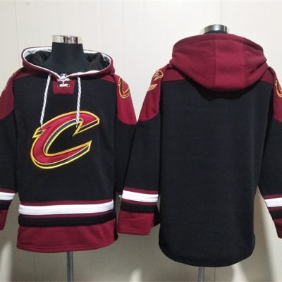 Cleveland Cavaliers Blank Black/Red Ageless Lace-Up Pullover Hoodie