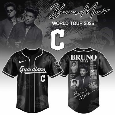 Cleveland Guardians MLB x Bruno Mars at Park MGM Personalized Baseball Jersey For Fans