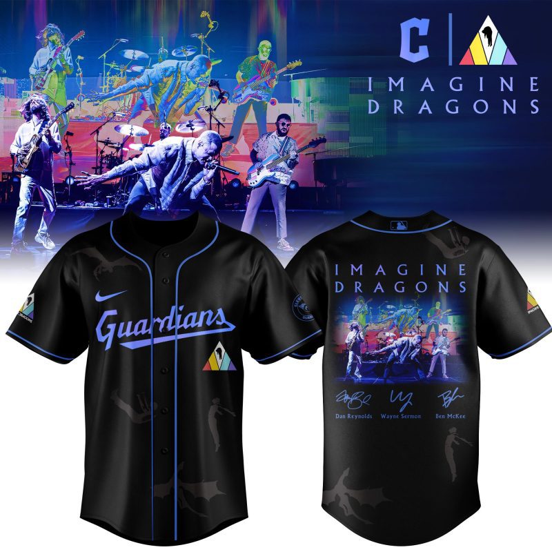 Cleveland Guardians MLB x Imagine Dragons 17th Anniversary Tour Personalized Baseball Jersey For Fans