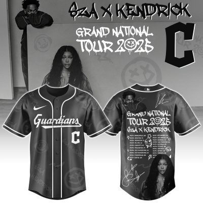 Cleveland Guardians MLB x Kendrick Lamar x SZA Grand National Tour Personalized Baseball Jersey For Fans