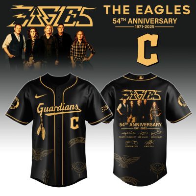 Cleveland Guardians MLB x The Eagles 54th Anniversary Tour Personalized Baseball Jersey For Fans