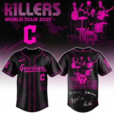 Cleveland Guardians MLB x The Killers 24th Anniversary Tour Personalized Baseball Jersey For Fans
