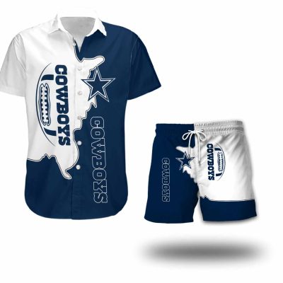 Dallas Cowboys Combo Hawaiian Shirt and Shorts AHS1041