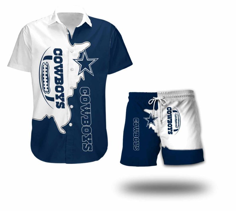 Dallas Cowboys Combo Hawaiian Shirt and Shorts AHS1041