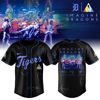 Detroit Tigers MLB x Imagine Dragons 17th Anniversary Tour Personalized Baseball Jersey For Fans