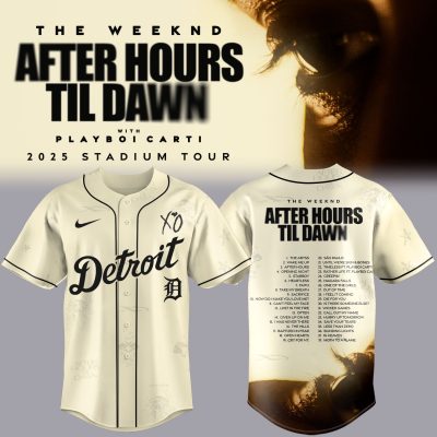 Detroit Tigers x The Weeknd After Hours Til Dawn 2025 Baseball Jersey