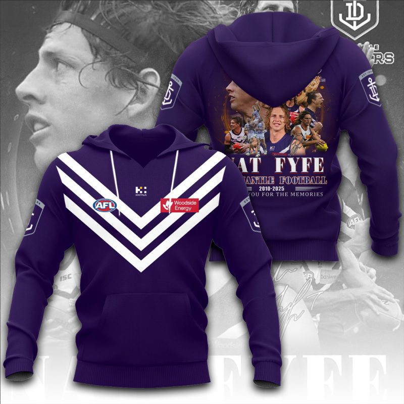 Fremantle Football Club x Nat Fyfe Unisex Performance Hoodie FFC1013