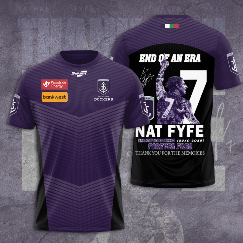 Fremantle Football Club x Nat Fyfe Unisex Performance T-Shirt FFC1001