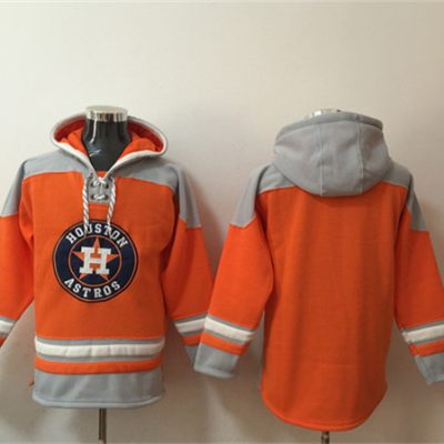 Houston Astros Blank Orange Ageless Lace-Up Pullover Hoodie