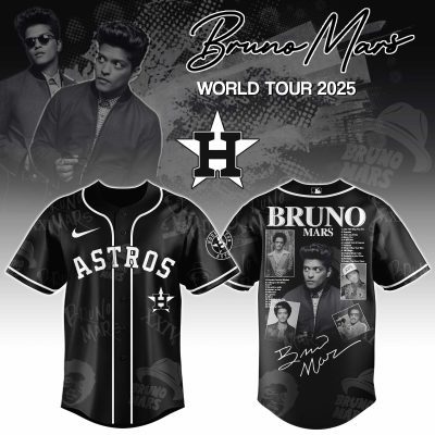 Houston Astros MLB x Bruno Mars at Park MGM Personalized Baseball Jersey For Fans