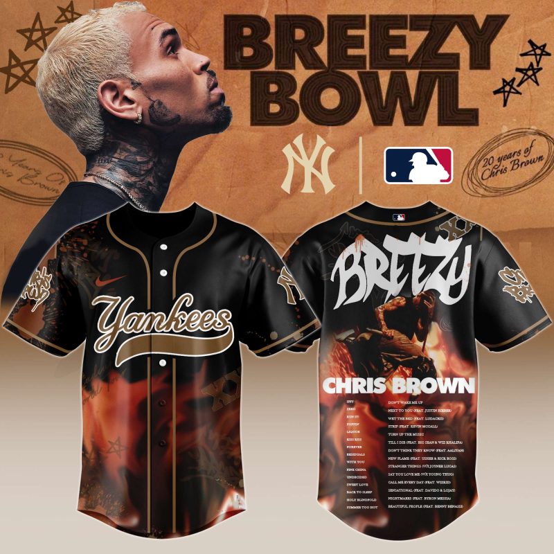 Houston Astros MLB x Chris Brown Breezy Bowl XX Stadium World Tour Personalized Baseball Jersey For Fans
