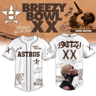 Houston Astros MLB x Chris Brown Breezy Bowl XX Stadium World Tour Personalized Baseball Jersey For Fans