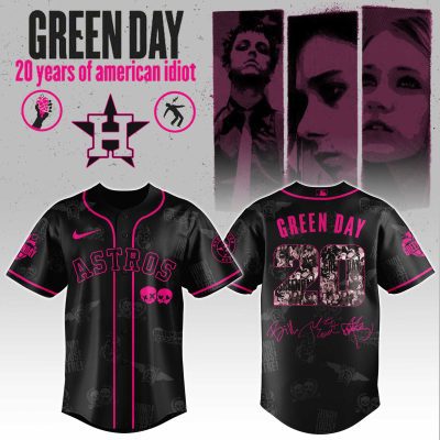 Houston Astros MLB x Green Day 20th Anniversary Tour Personalized Baseball Jersey For Fans