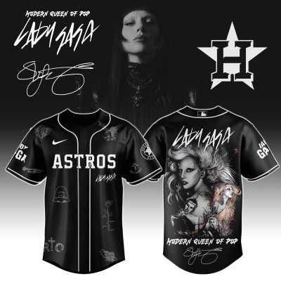Houston Astros MLB x Lady Gaga The Mayhem Ball Tour Personalized Baseball Jersey For Fans