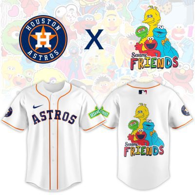 Houston Astros MLB x Sesame Street Night Personalized Baseball Jersey For Fans