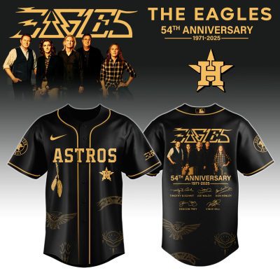 Houston Astros MLB x The Eagles 54th Anniversary Tour Personalized Baseball Jersey For Fans