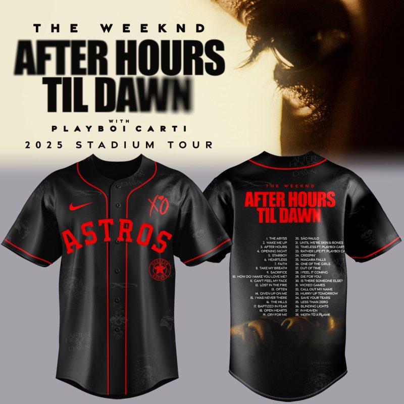 Houston Astros x The Weeknd After Hours Til Dawn 2025 Baseball Jersey