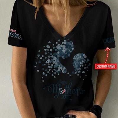 Houston Texans Happy Mother's Day Summer Women V-neck T-shirt  VNT1181