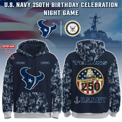 Houston Texans Navy 250th Birthday Unisex Performance Hoodie